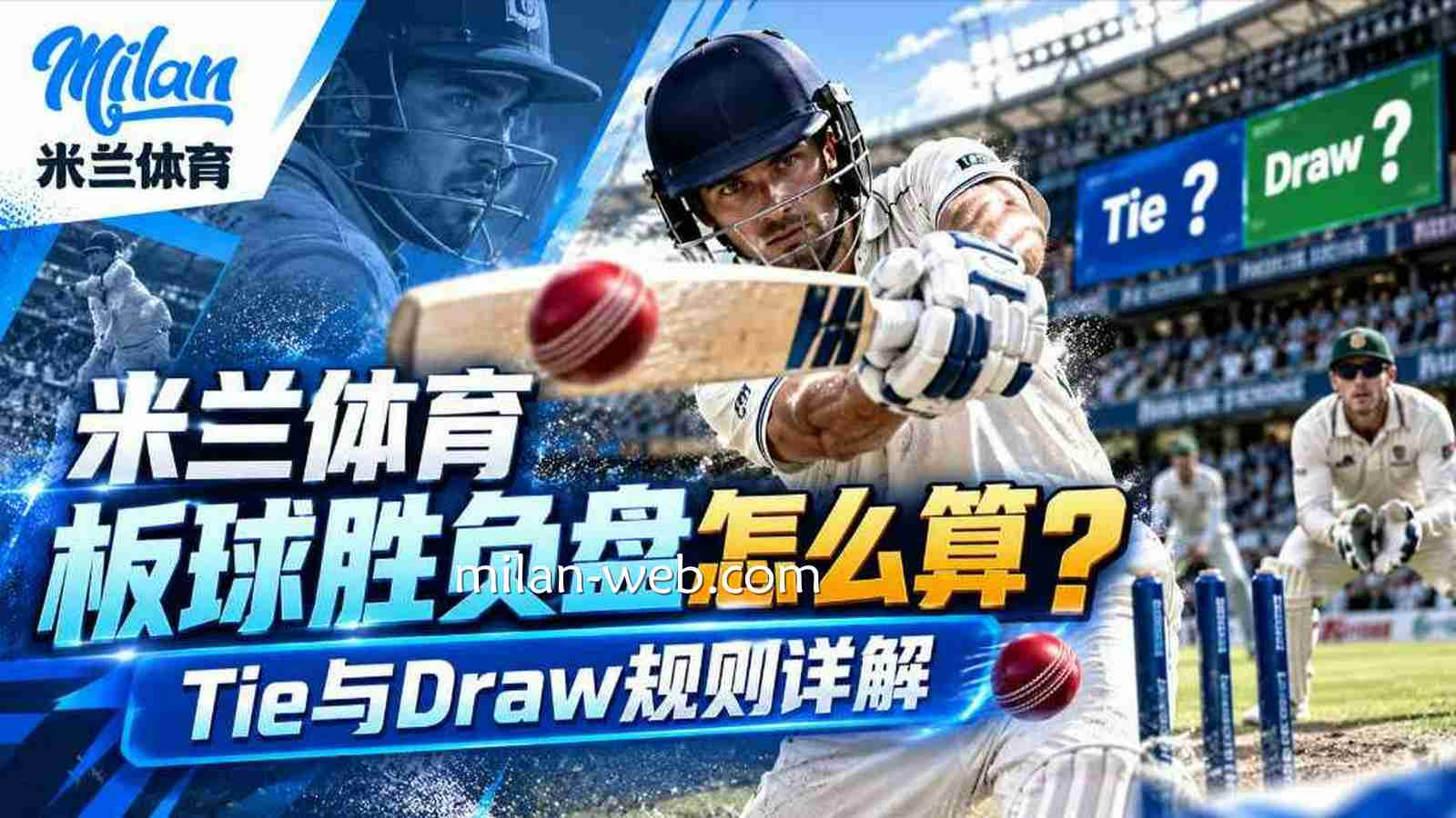 米兰体育板球胜负盘怎么算？Tie与Draw规则详解