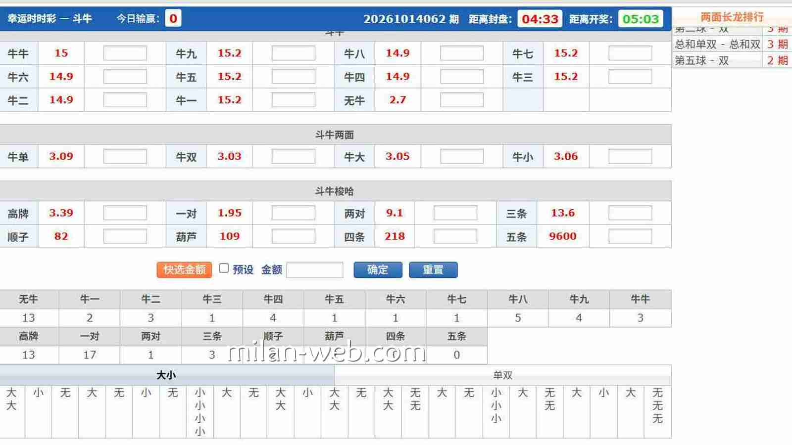 米兰体育《幸运时时彩》斗牛怎么玩？牛数计算详解