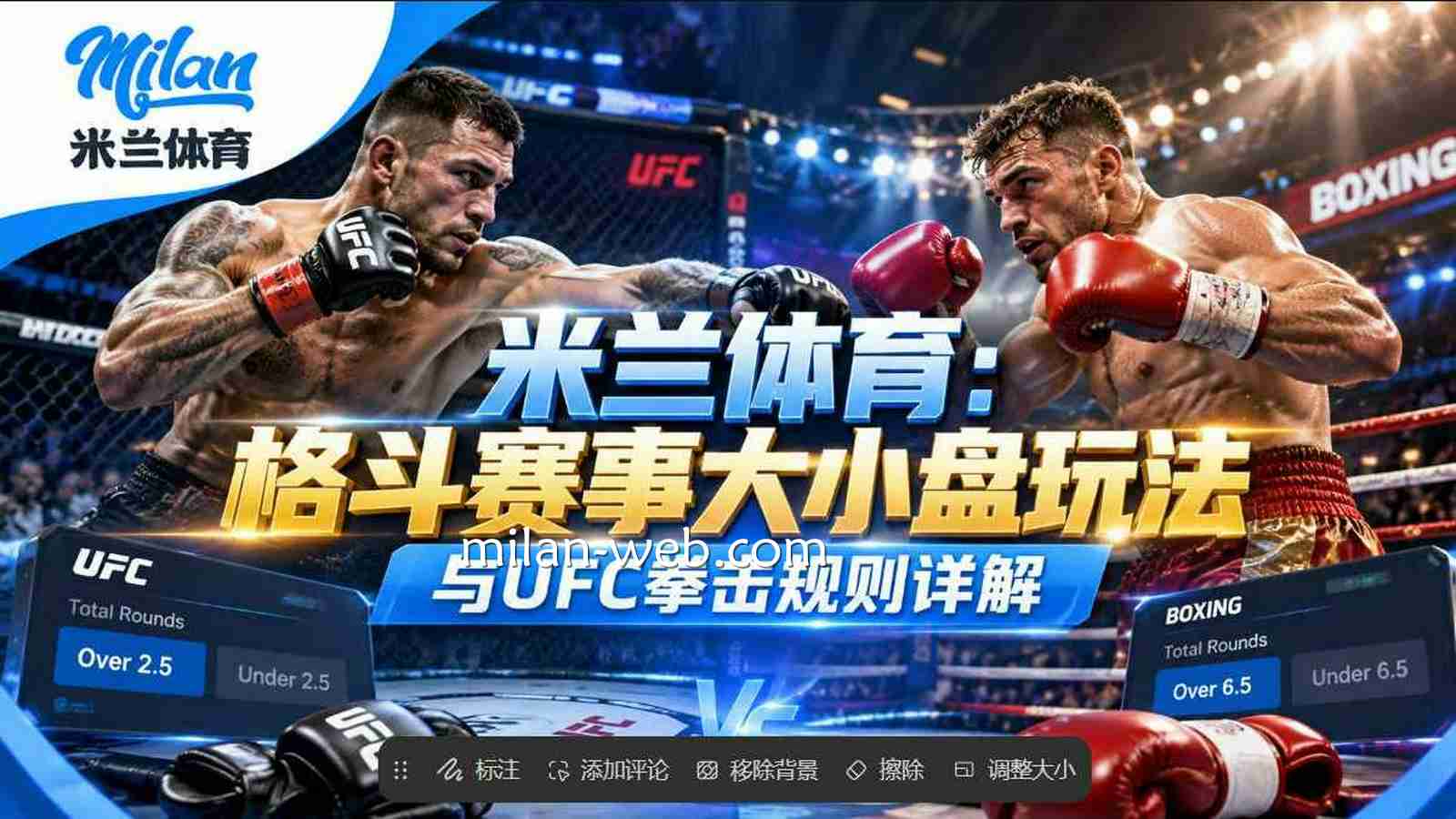 米兰体育：格斗赛事大小盘玩法与UFC拳击规则详解